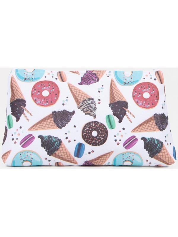 Косметичка на молнии, цвет белый/разноцветный