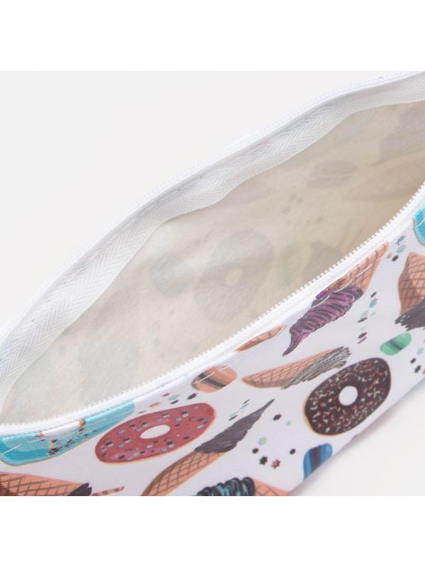 Косметичка на молнии, цвет белый/разноцветный