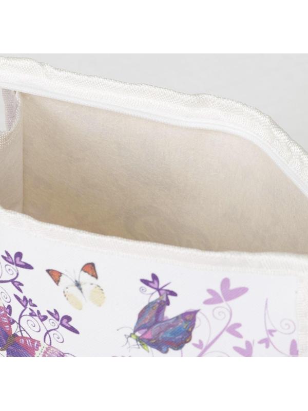 Косметичка на молнии, цвет белый