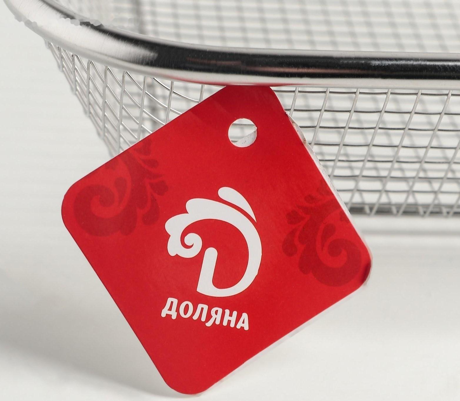 Корзинка для мытья продуктов Доляна, 201 сталь, 30×22 см