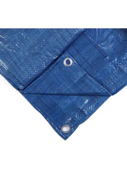 Тент защитный, 5 × 4 м, плотность 60 г/м², УФ, люверсы шаг 1 м, голубой