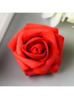 Розочка из фоамирана, красная d-4 см