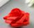 Розочка из фоамирана, красная d-4 см