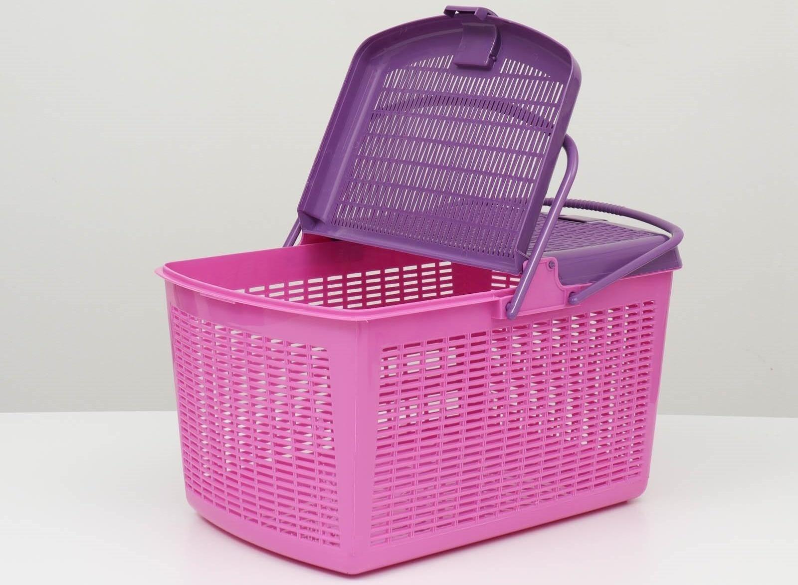 Корзина 47х36х27,5 см, фиолетовая