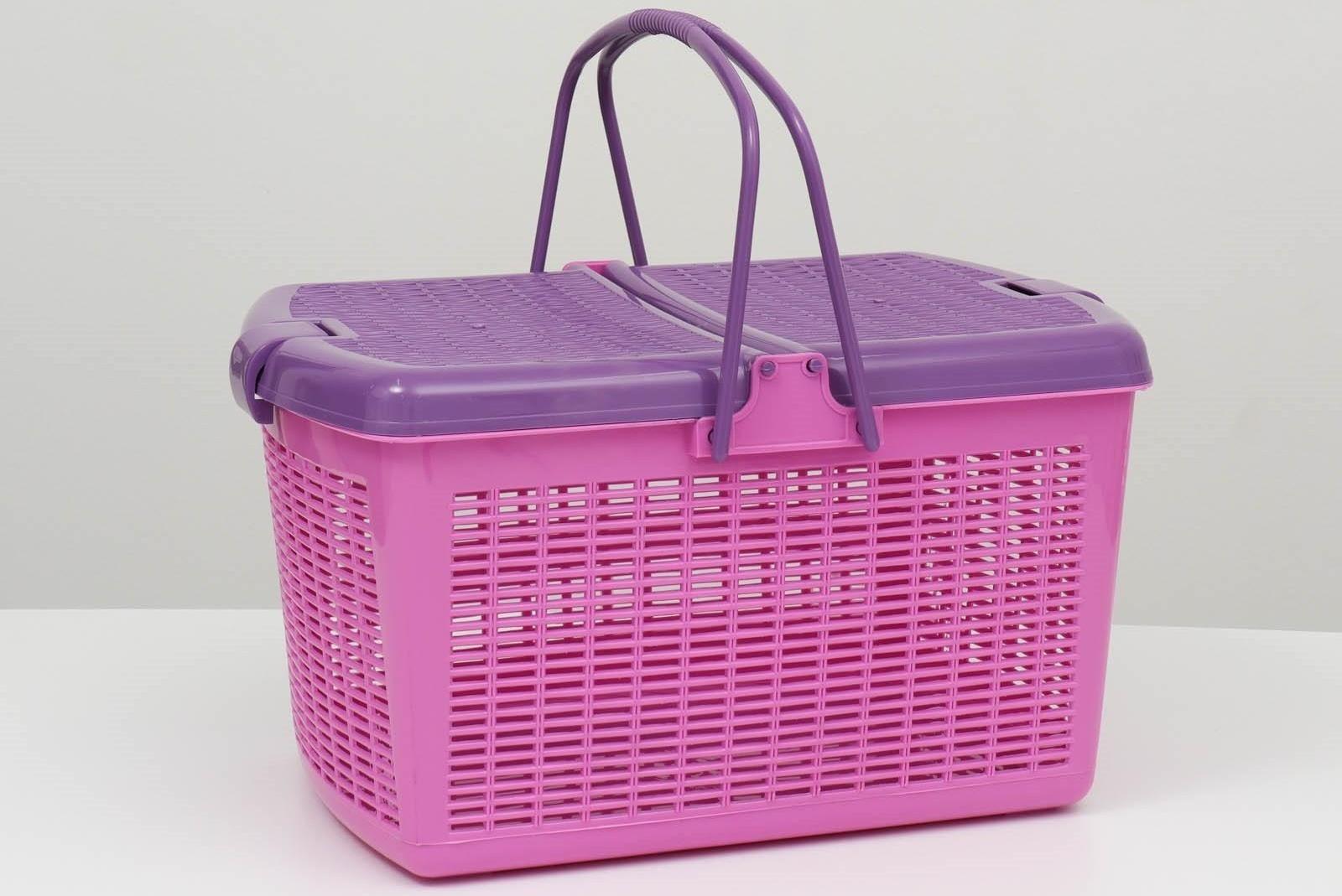 Корзина 47х36х27,5 см, фиолетовая