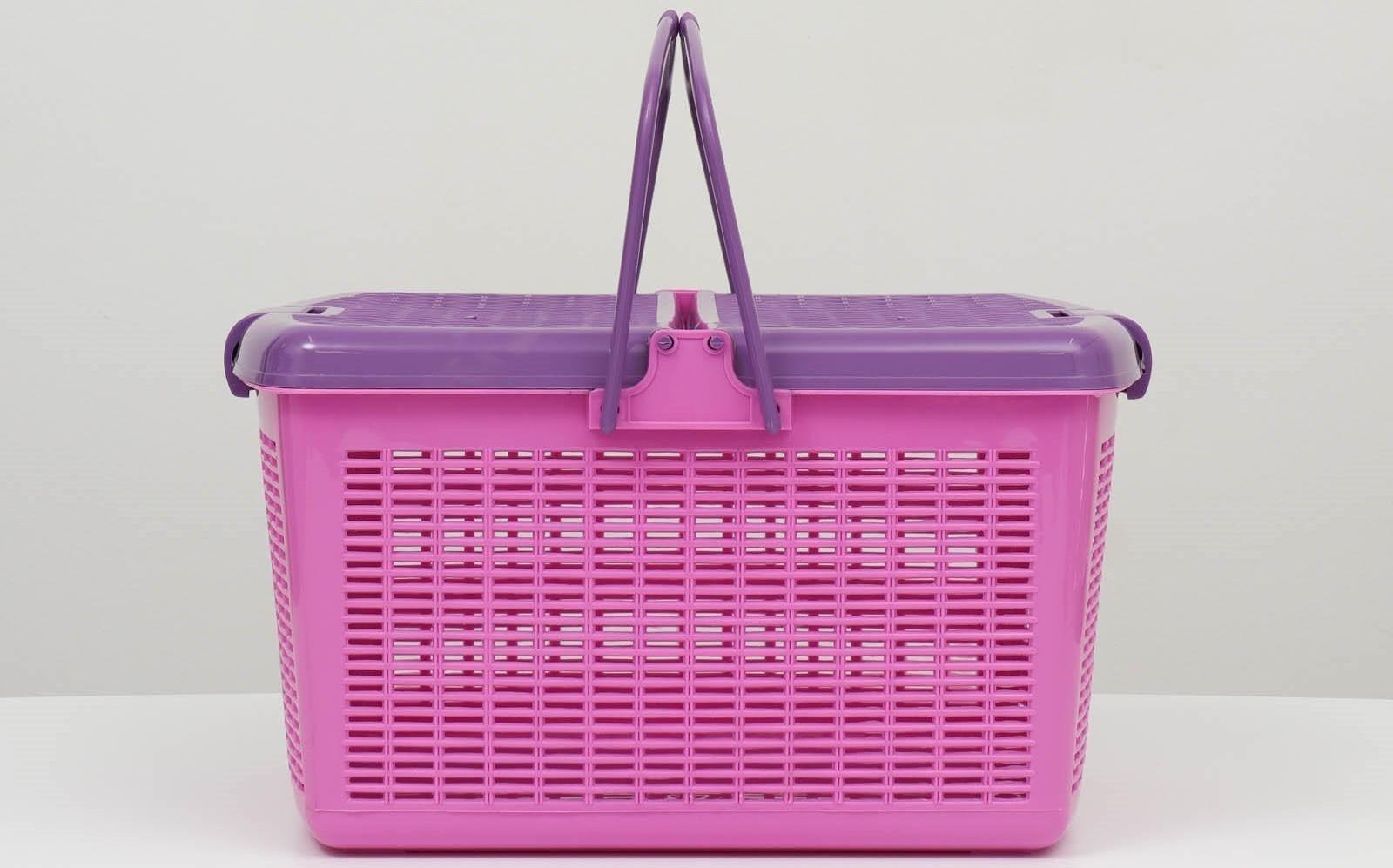 Корзина 47х36х27,5 см, фиолетовая