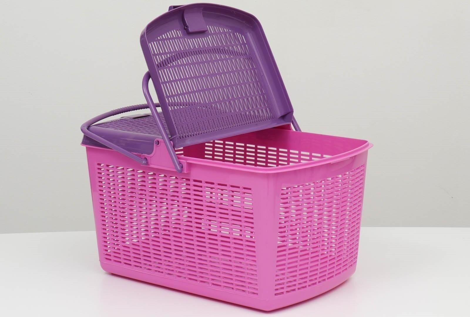 Корзина 47х36х27,5 см, фиолетовая
