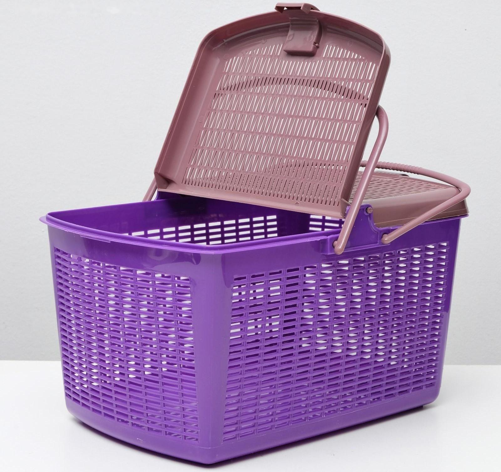 Корзина 47х36х27,5 см, фиолетовая