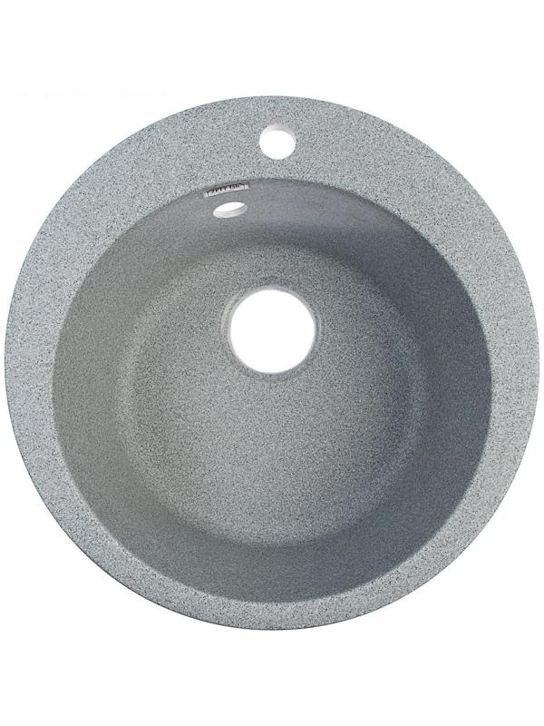 Мойка кухонная из камня ZETT lab. 30/Q8, d=475 мм, матовая, темно-серая