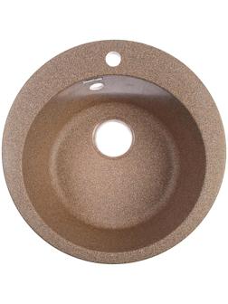 Мойка кухонная из камня ZETT lab. 30/Q9, d=475 мм, матовая, терракотовая