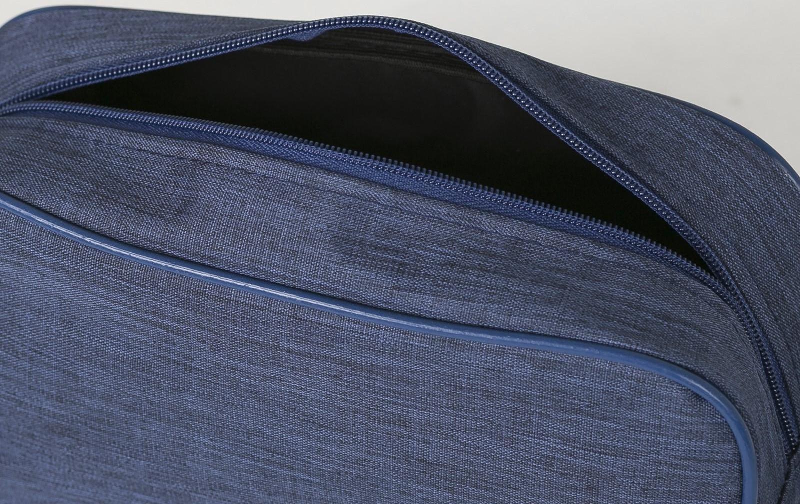 Косметичка на молнии, наружный карман, цвет синий