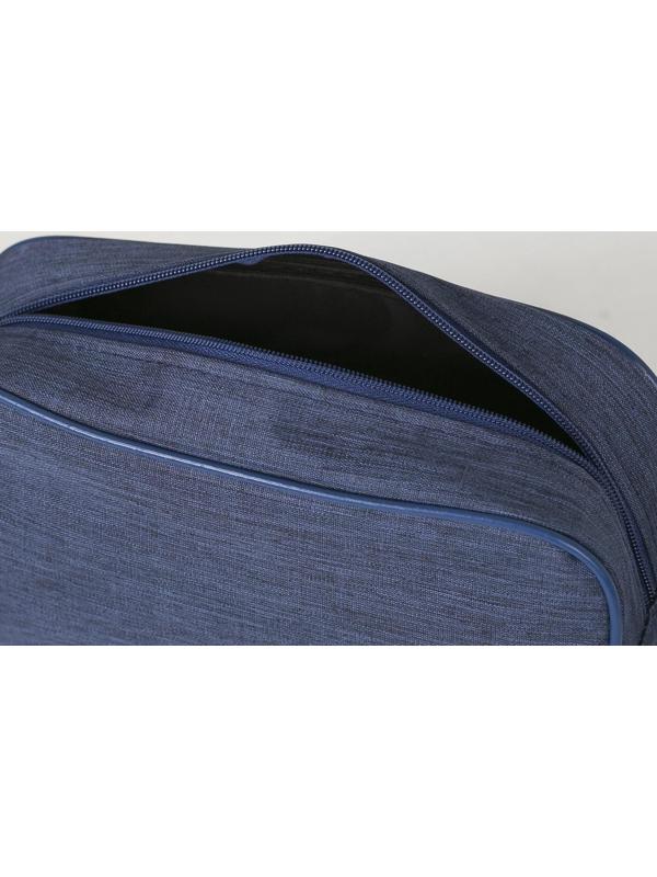 Косметичка на молнии, наружный карман, цвет синий