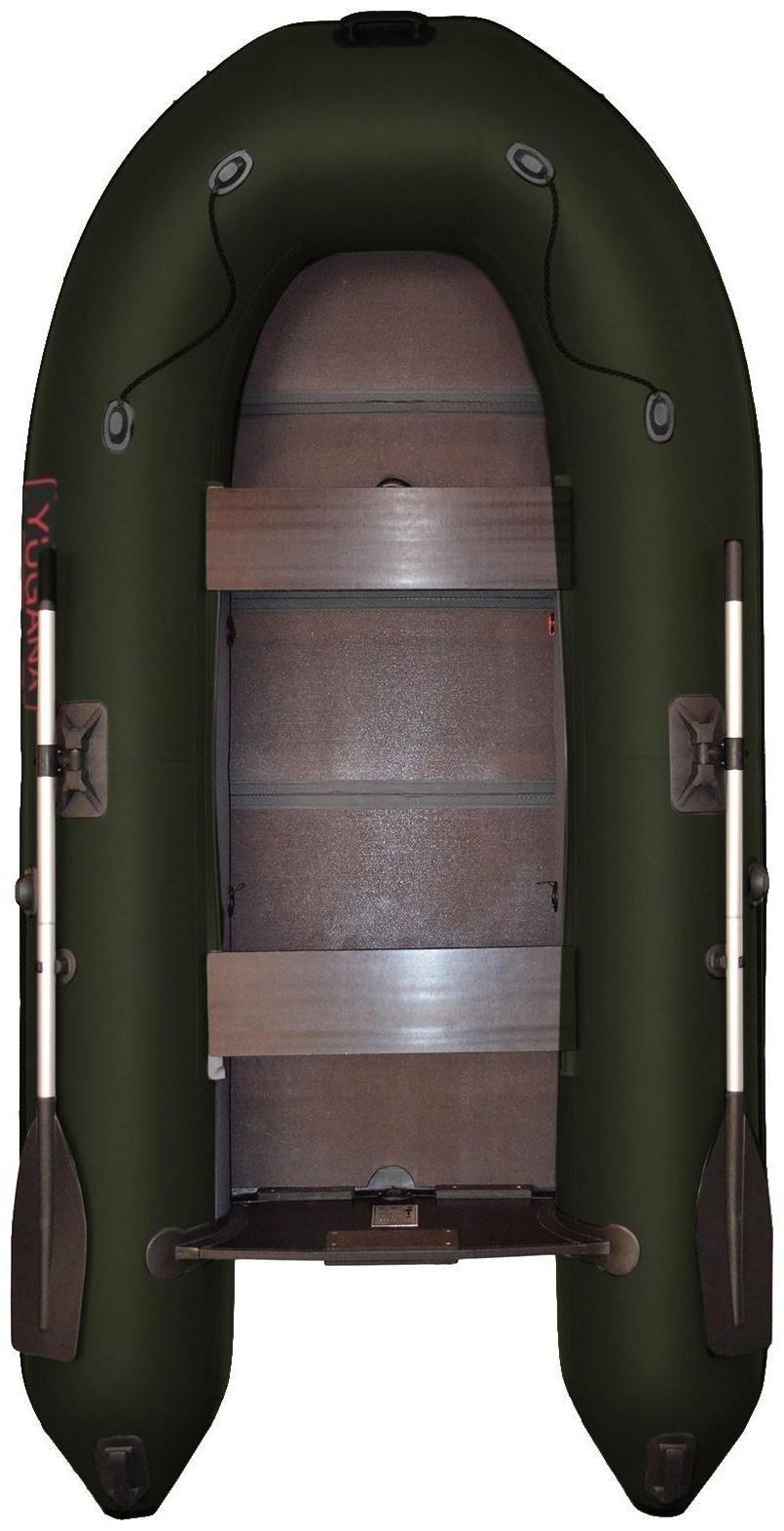 Лодка YUGANA 2900 СК Light, слань+киль, цвет олива
