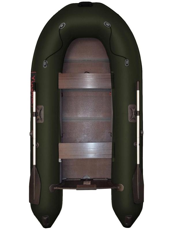 Лодка YUGANA 2900 СК Light, слань+киль, цвет олива