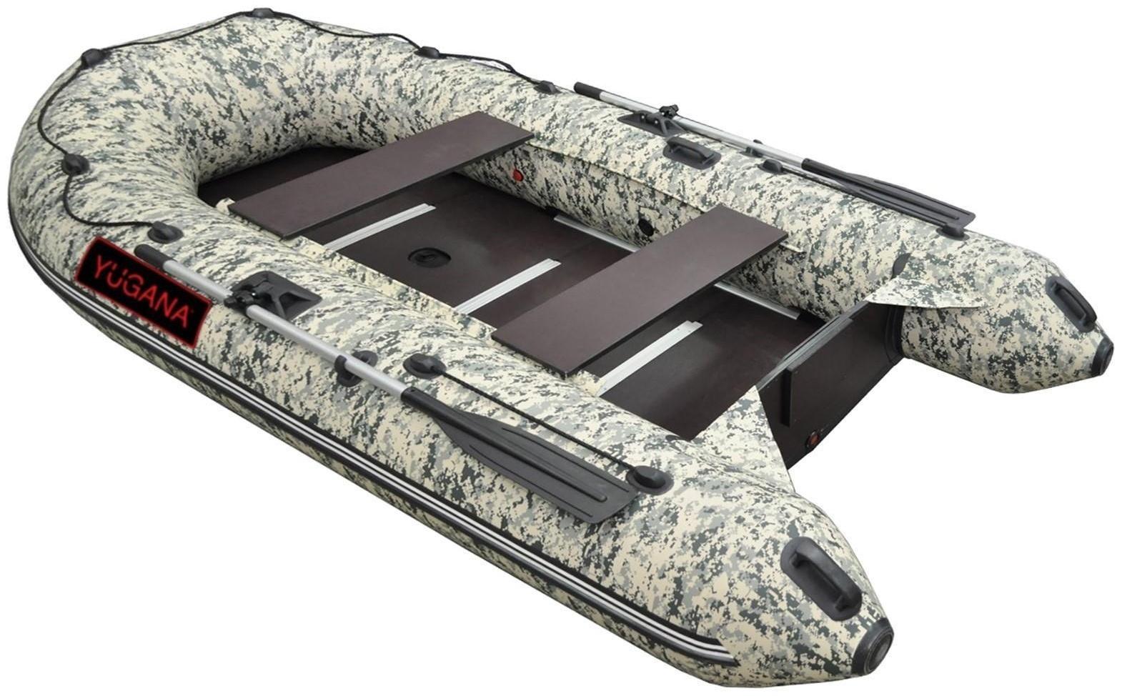 Лодка YUGANA 3200 СК Пиксель, слань+киль, цвет кмф