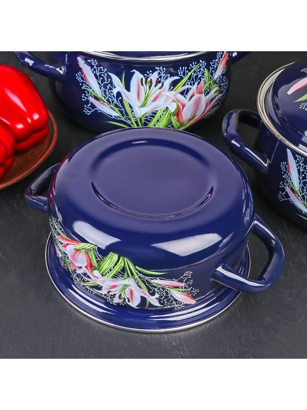 Набор кастрюль «Версаль», 3 предмета: 1,5 л, 2 л, 3 л, индукция