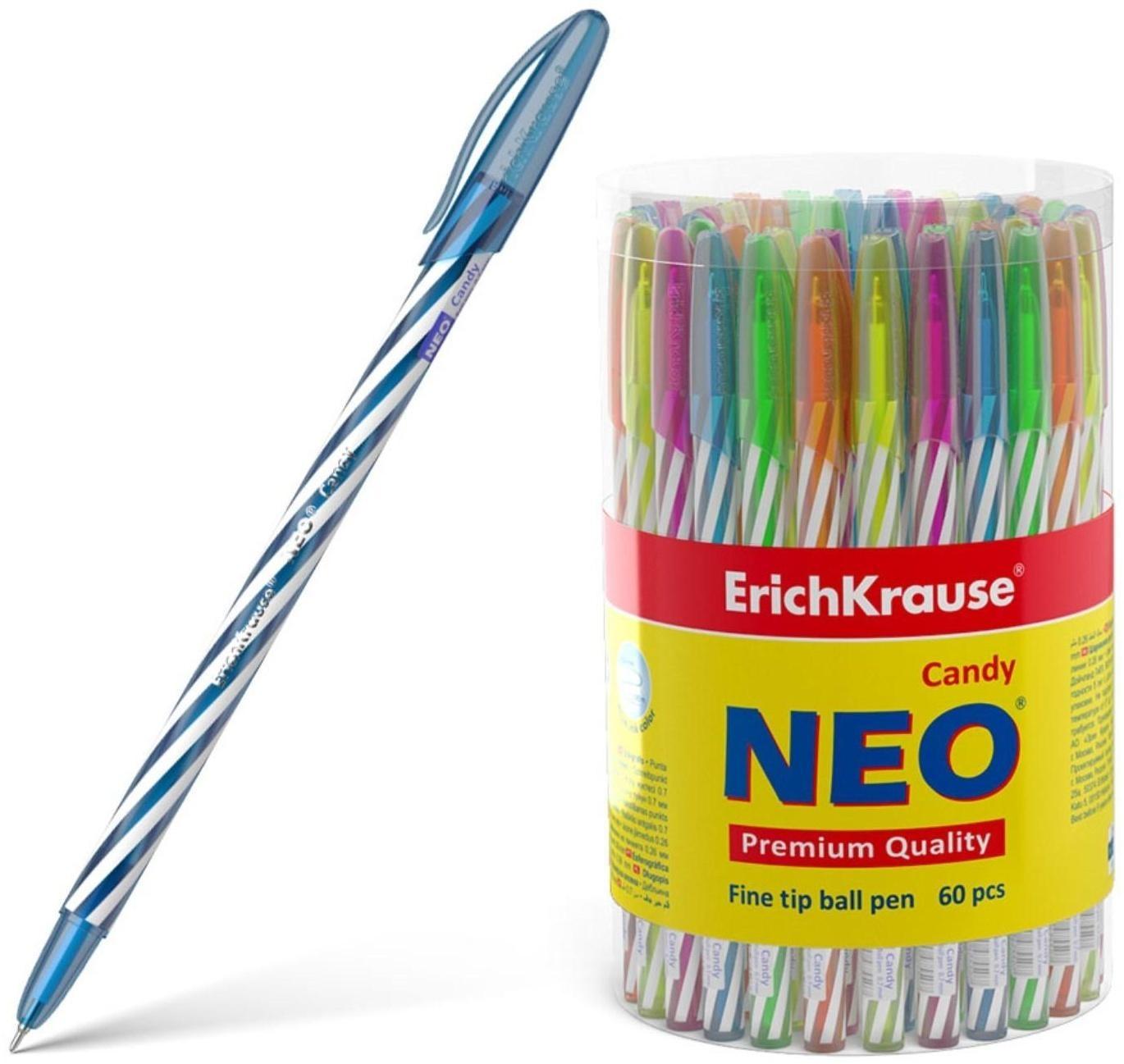 Ручка шариковая ErichKrause Neo Candy чернила синие 47550 ЦЕНА ЗА 1 ШТ!!!