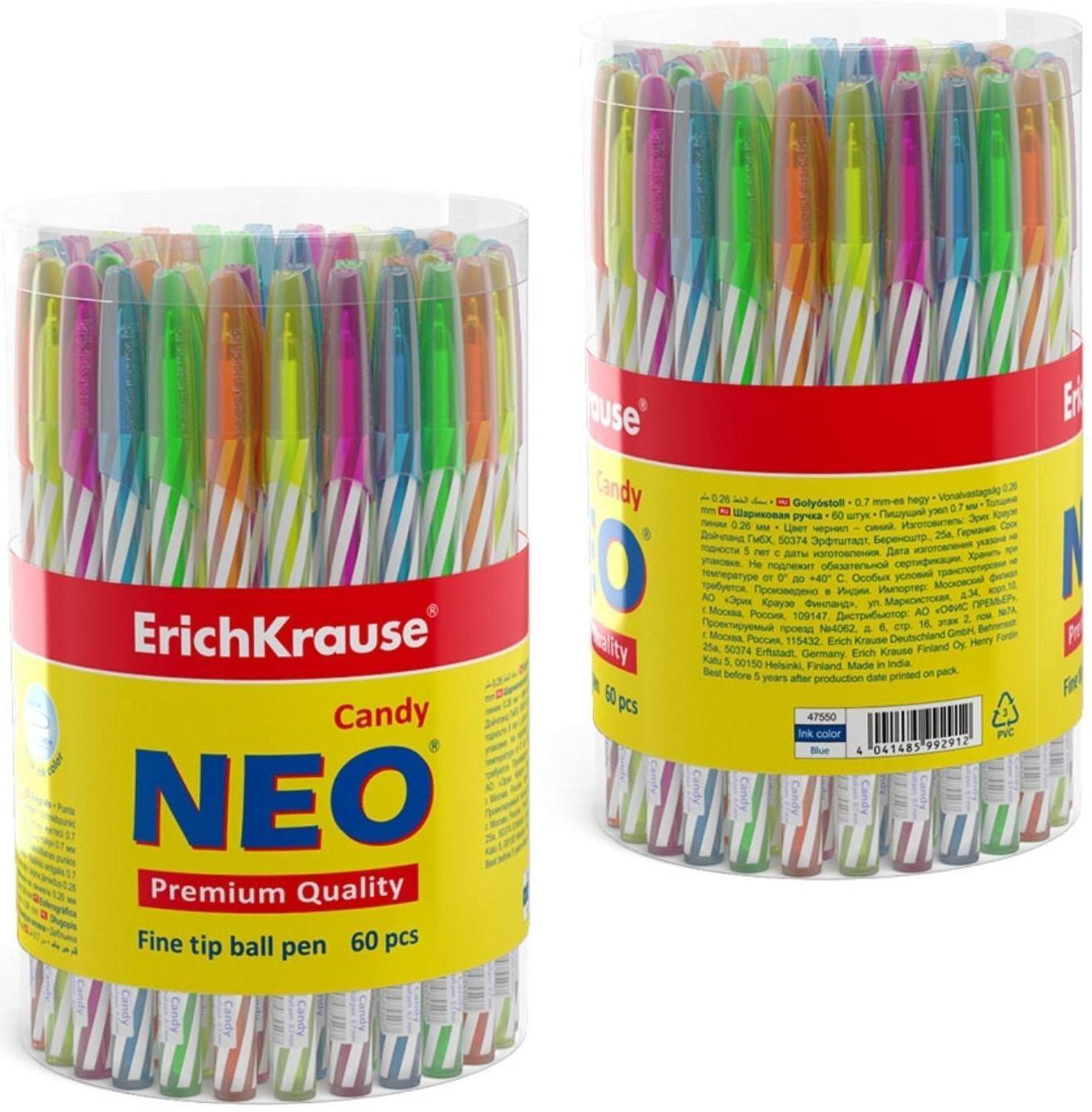 Ручка шариковая ErichKrause Neo Candy чернила синие 47550 ЦЕНА ЗА 1 ШТ!!!