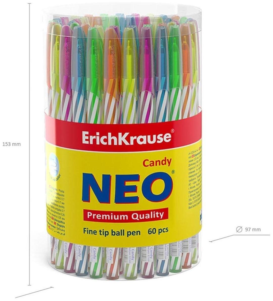 Ручка шариковая ErichKrause Neo Candy чернила синие 47550 ЦЕНА ЗА 1 ШТ!!!