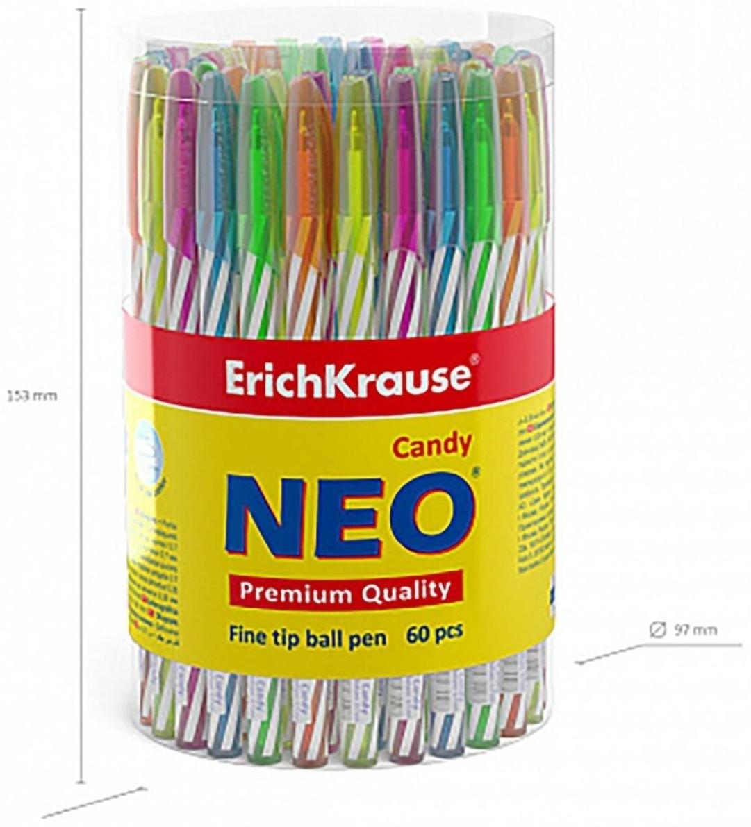 Ручка шариковая ErichKrause Neo Candy чернила синие 47550 ЦЕНА ЗА 1 ШТ!!!