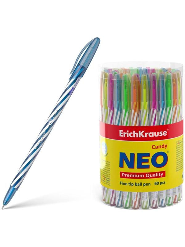 Ручка шариковая ErichKrause Neo Candy чернила синие 47550 ЦЕНА ЗА 1 ШТ!!!
