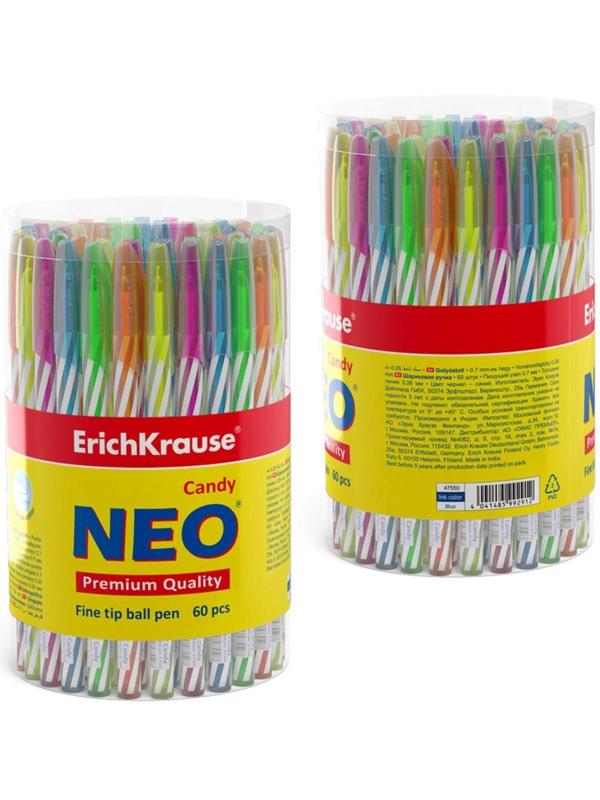 Ручка шариковая ErichKrause Neo Candy чернила синие 47550 ЦЕНА ЗА 1 ШТ!!!