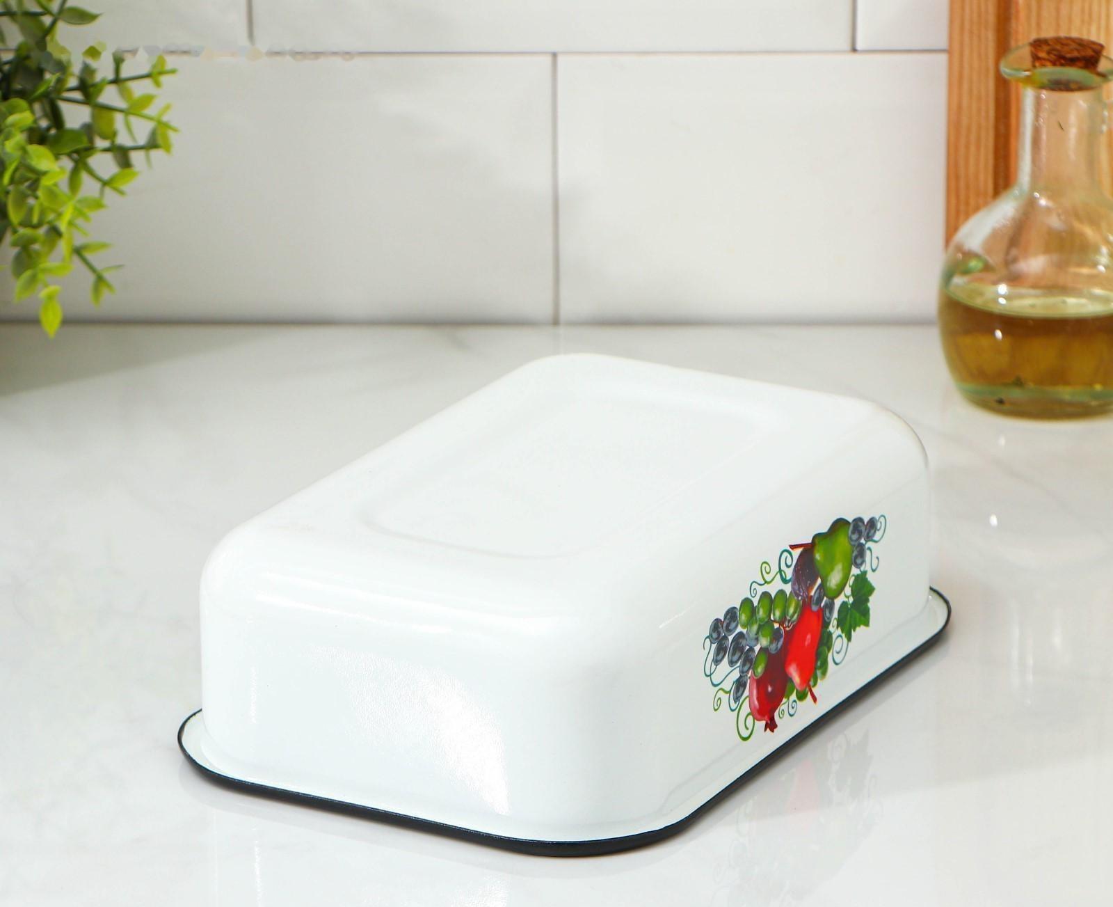 Лоток, 1,5 л, деколь МИКС, цвет белый