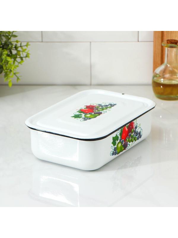 Лоток, 1,5 л, деколь МИКС, цвет белый