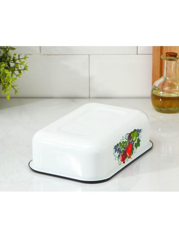 Лоток, 1,5 л, деколь МИКС, цвет белый