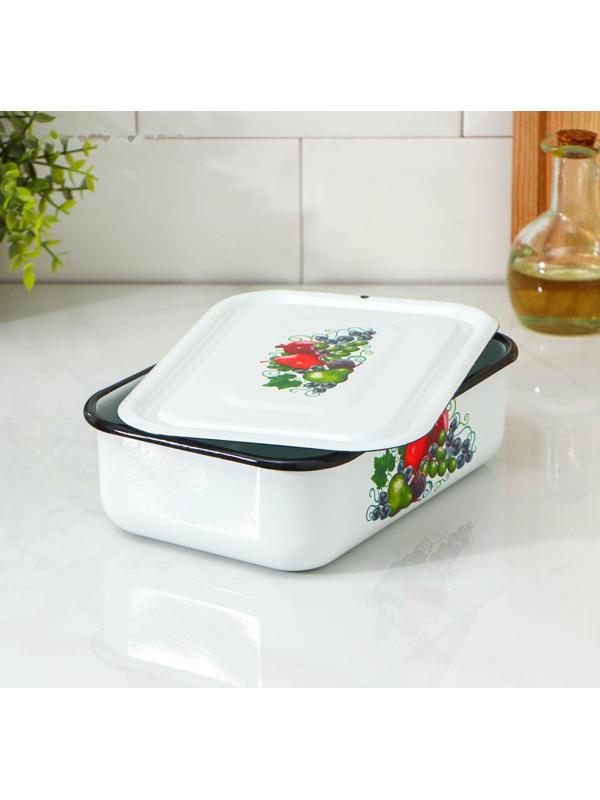 Лоток, 1,5 л, деколь МИКС, цвет белый