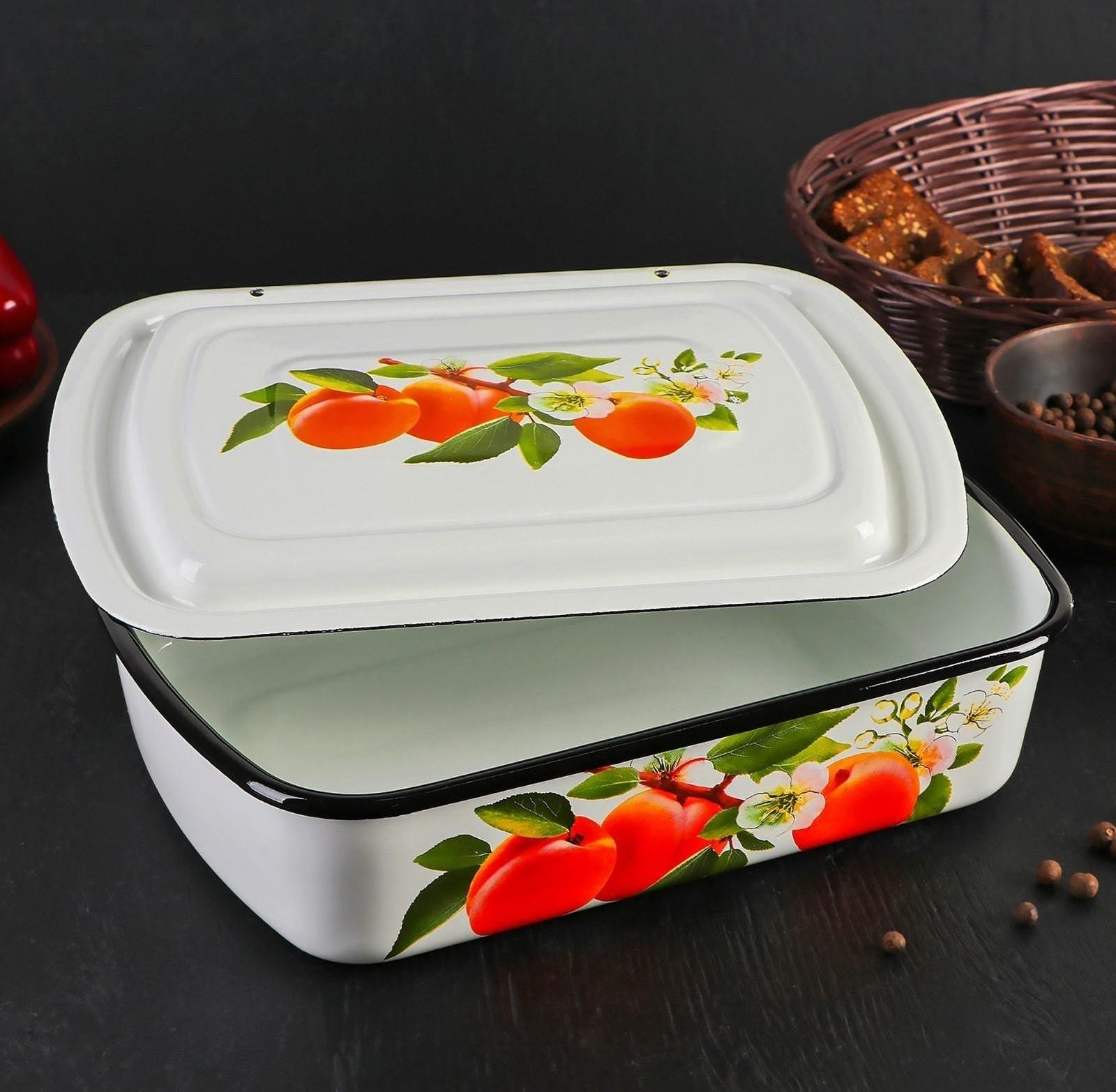 Лоток, 2,5 л, деколь МИКС, цвет белый