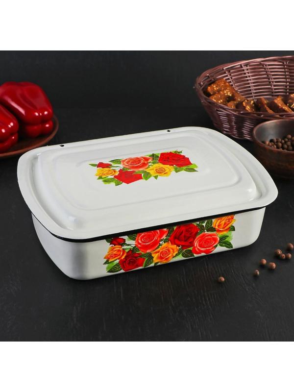 Лоток, 2,5 л, деколь МИКС, цвет белый