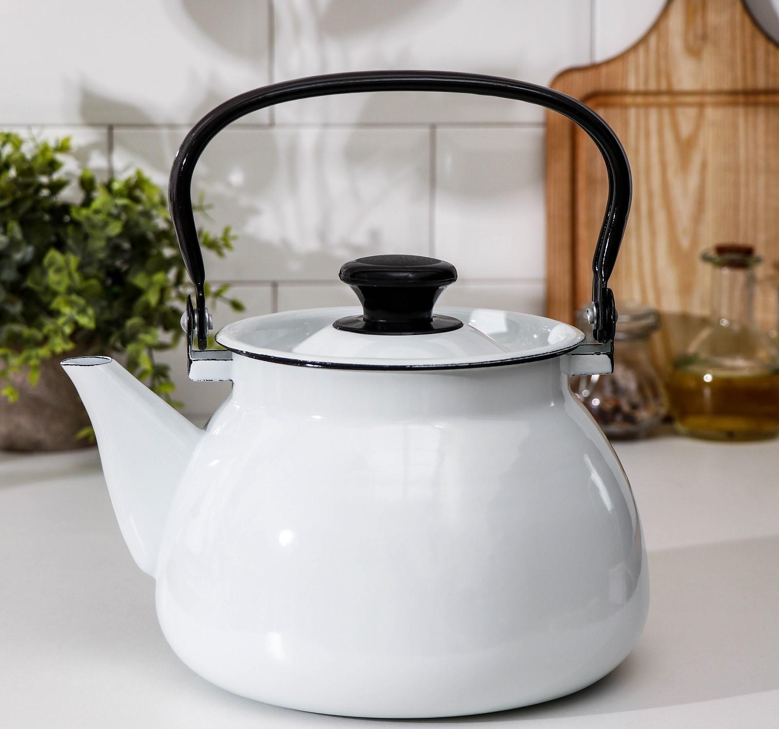 Чайник сфер без деколи, 3 л, индукция, цвет белый