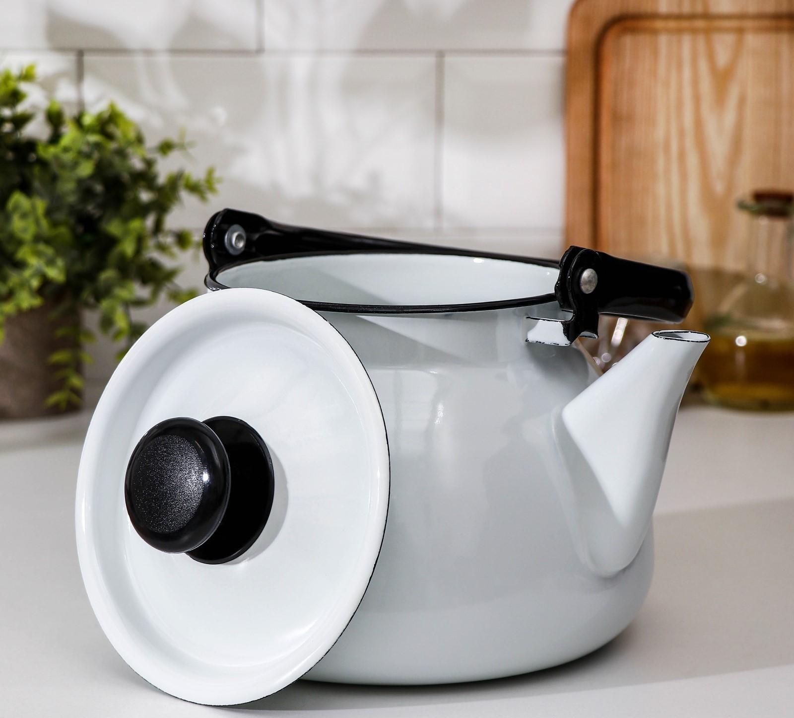 Чайник сфер без деколи, 3 л, индукция, цвет белый