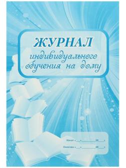 Журнал индивидуального обучения на дому А4, 24 листа, обложка мелованный картон 215 г/м², блок писчая бумага 60 г/м²