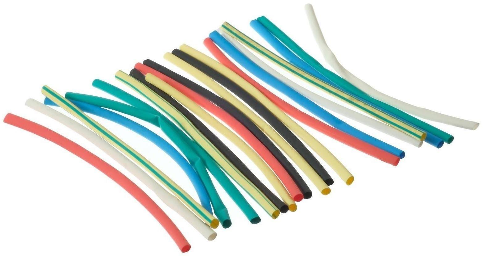 Термоусаживаемая трубка Smartbuy, 2/1, 100 мм, набор из 7 цветов по 3 шт.