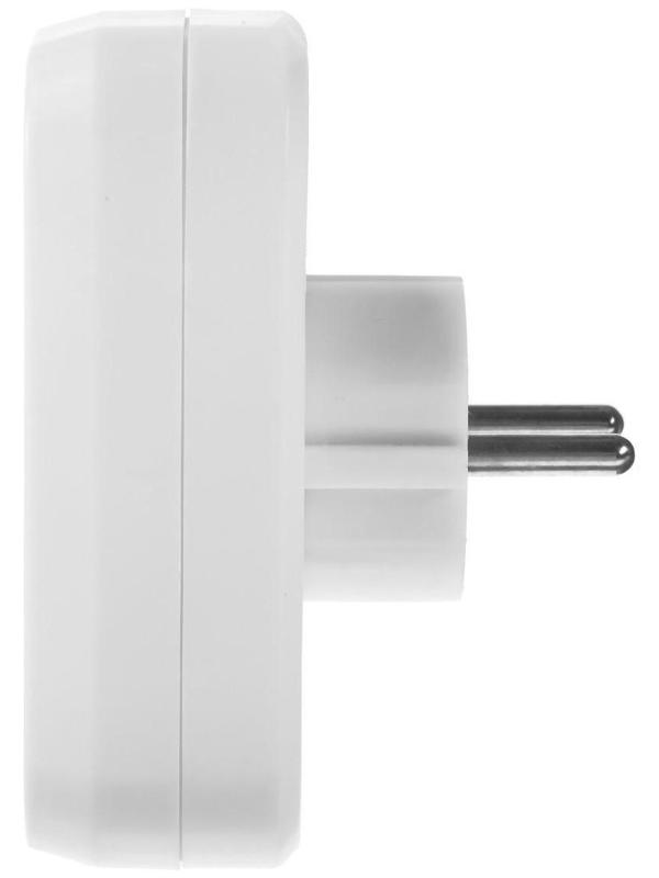 Разветвитель Smartbuy, 10 А, 250 B, 2 гнезда, без заземления, плоский