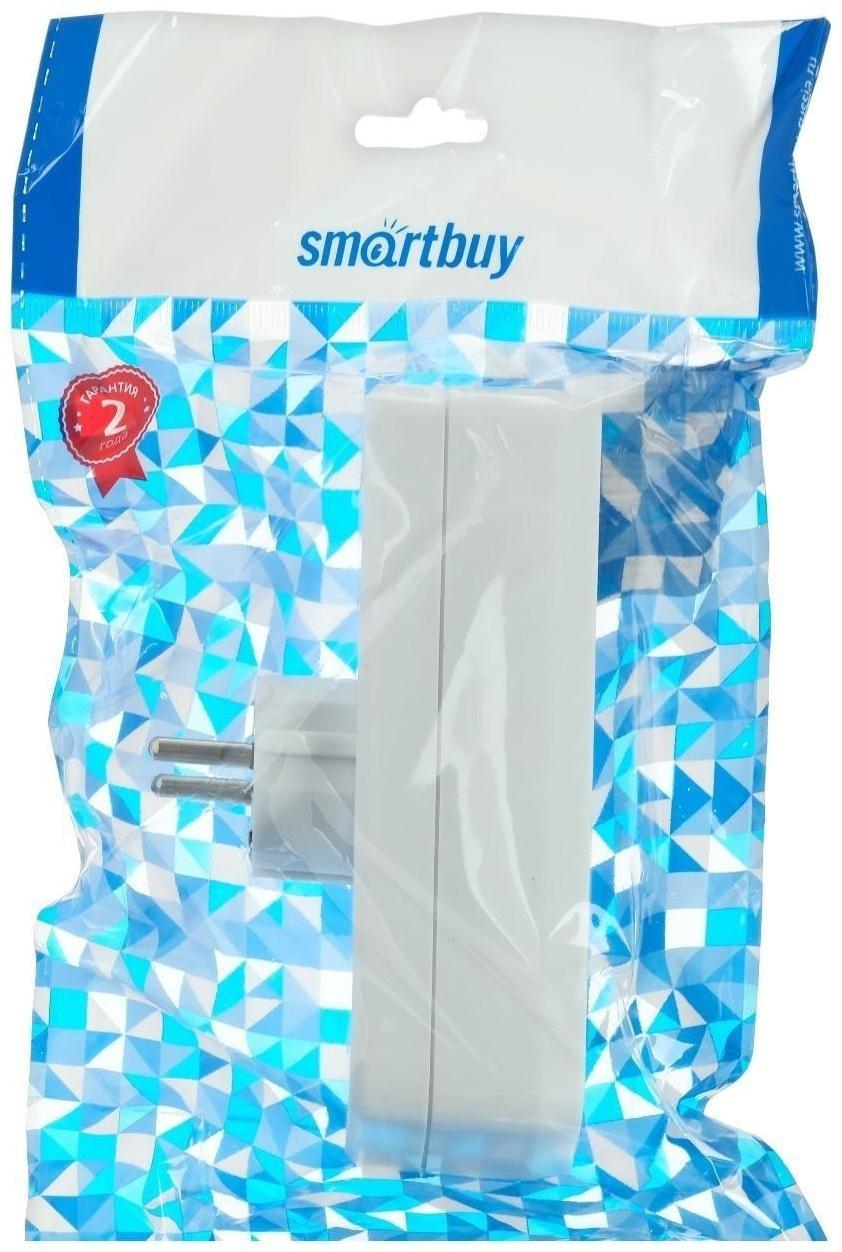 Разветвитель Smartbuy, 16 А, 250 B, 3 гнезда, с заземлением, плоский