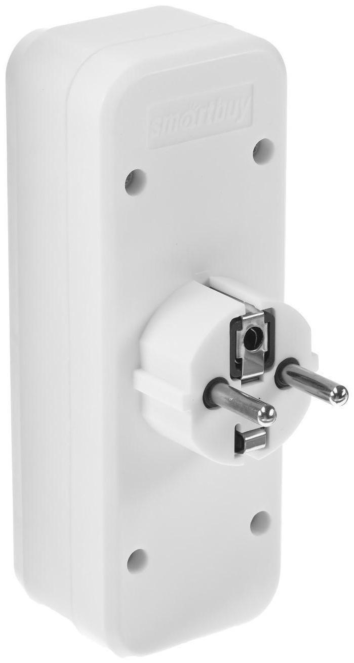 Разветвитель Smartbuy, 16 А, 250 B, 3 гнезда, с заземлением, плоский