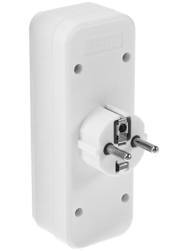 Разветвитель Smartbuy, 16 А, 250 B, 3 гнезда, с заземлением, плоский