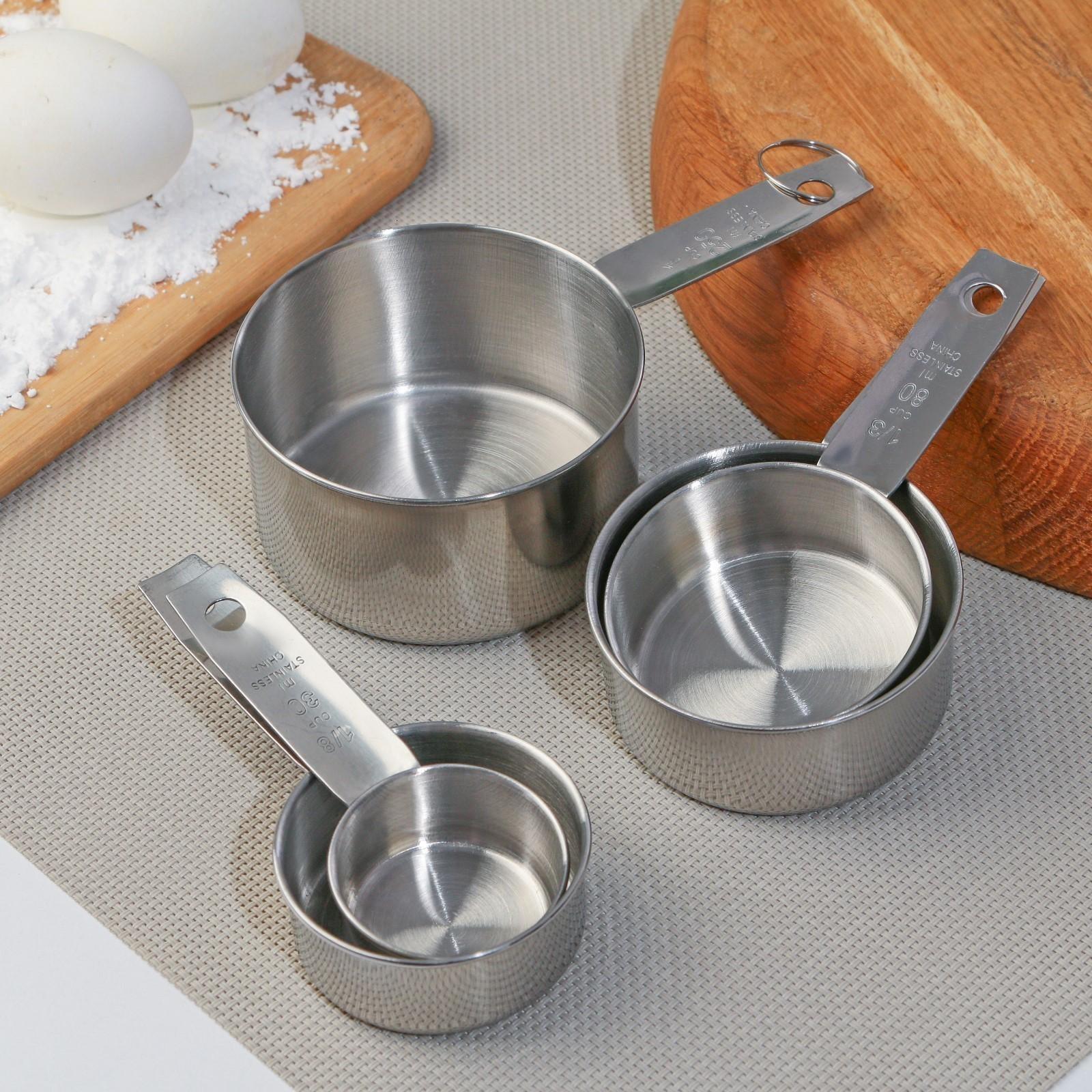 Набор мерных ложек Доляна «Кристалл», 5 шт: 30/60/80/125/250 мл