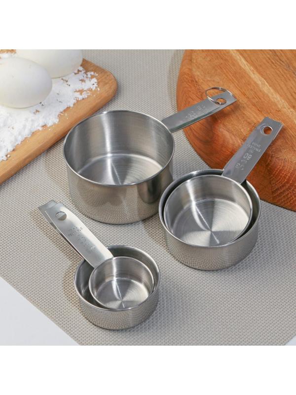 Набор мерных ложек Доляна «Кристалл», 5 шт: 30/60/80/125/250 мл