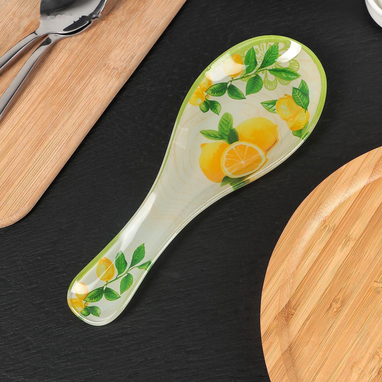 Подставка стеклянная под ложку Доляна «Дольче», 23,5×8,3 см