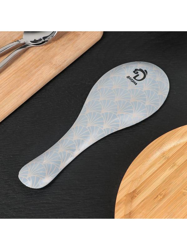 Подставка стеклянная под ложку Доляна «Золотое перо», 23,5×8,3 см, цвет чёрный