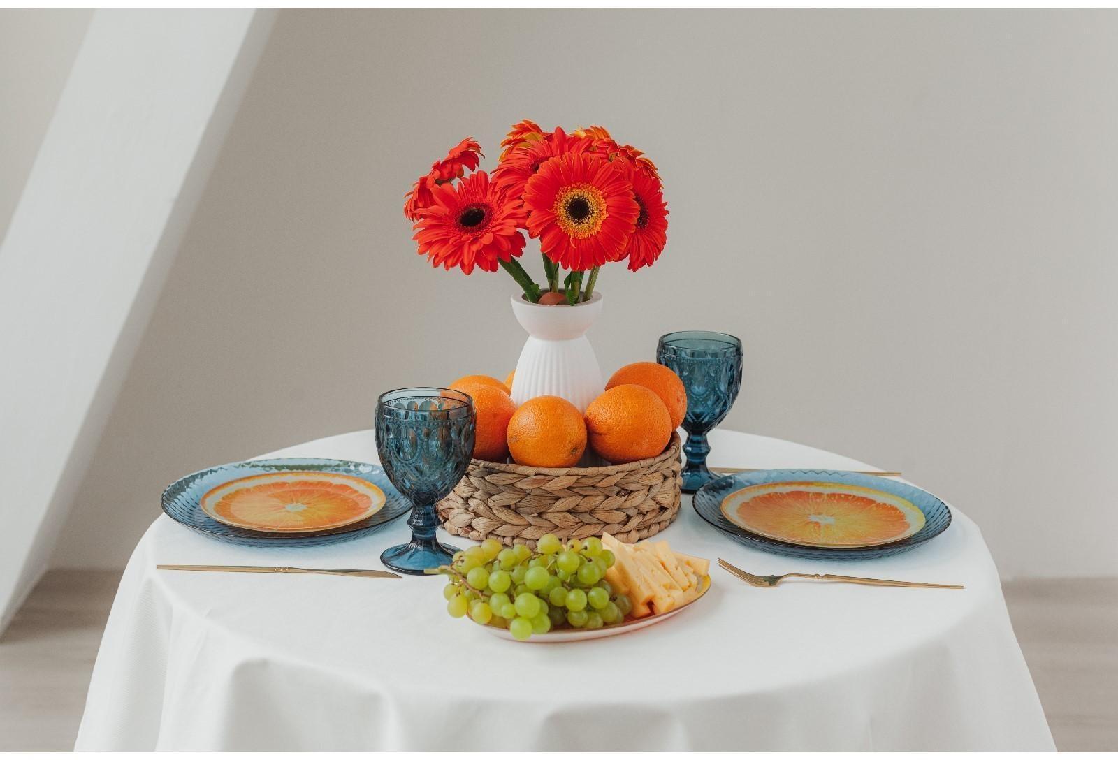 Подставка стеклянная под ложку Доляна «Сочный апельсин», 23,5×8,3 см