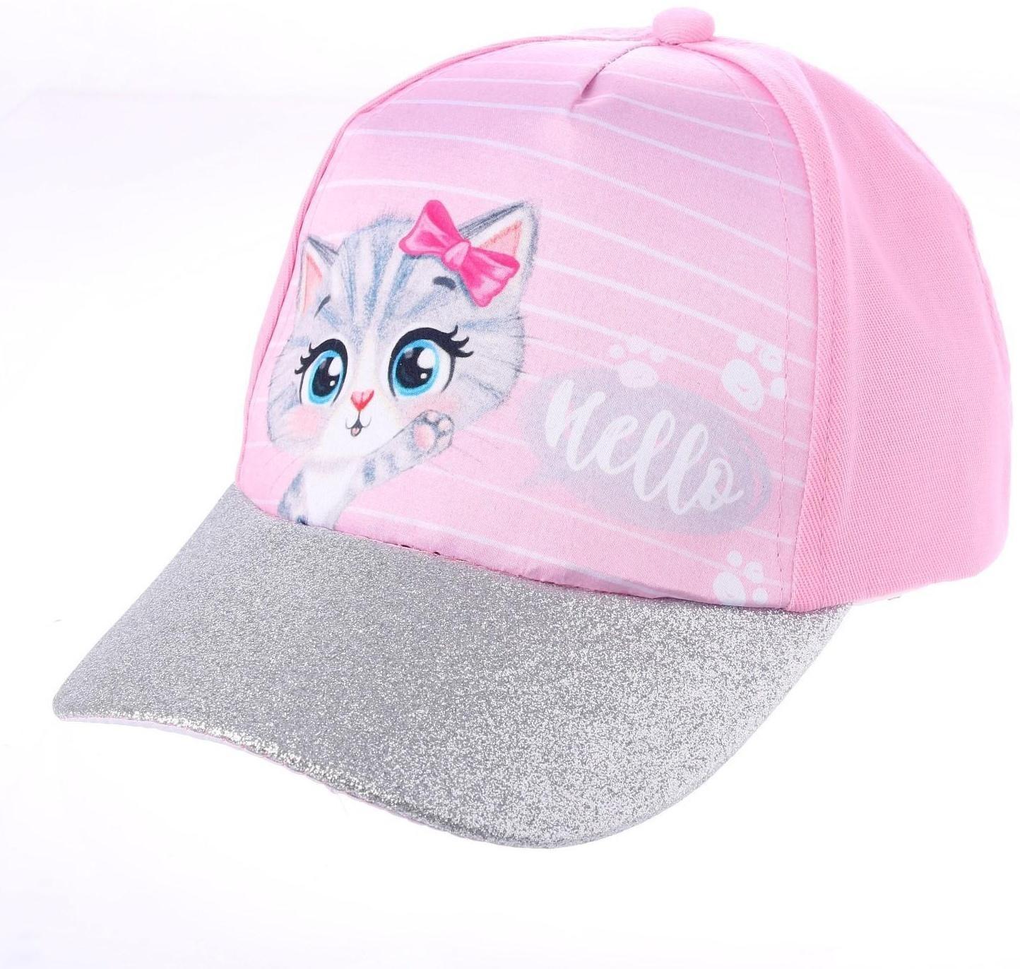 Кепка детская «Hello», котик, р-р. 52-54, 5-7 лет