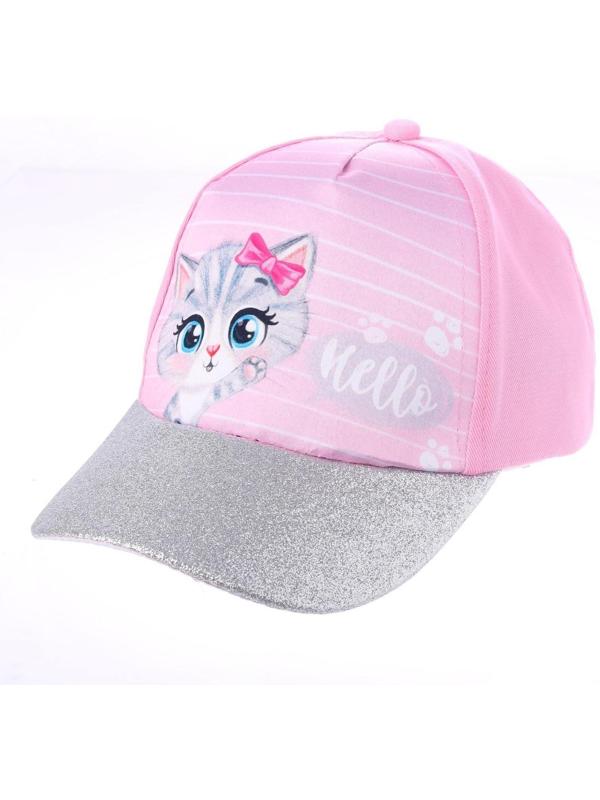 Кепка детская «Hello», котик, р-р. 52-54, 5-7 лет