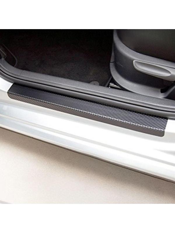 Пленка защитная на порог авто, карбон, 60х7 см, 40х7 см, набор 4 шт