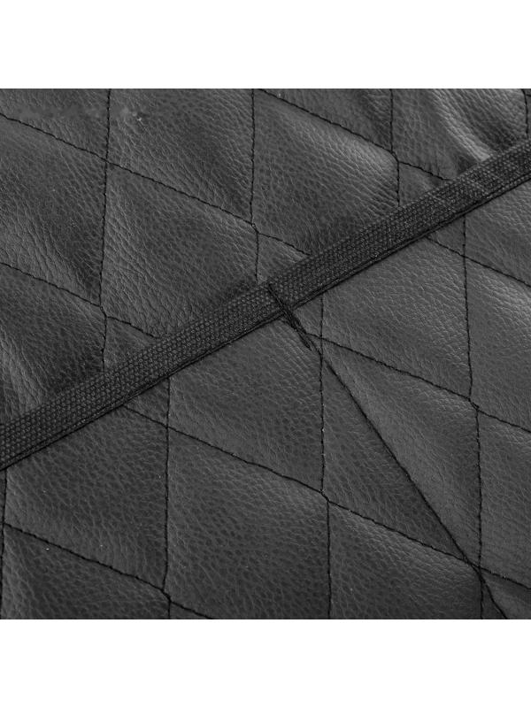 Органайзер на спинку сиденья в багажник, экокожа, ромб, черный, 95х40 см