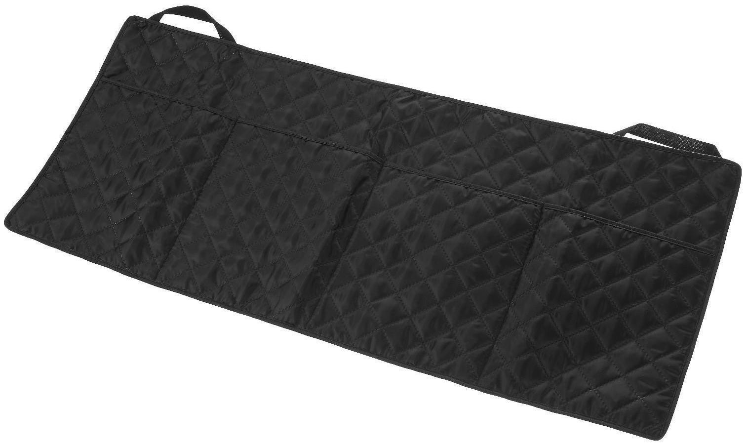 Органайзер на спинку сиденья в багажник, оксфорд, ромб, черный, 95х40 см